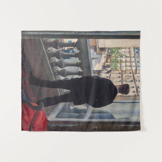 Gustave Caillebotte - Mann am Fenster Wandteppich (Vorderseite (Horizontal))