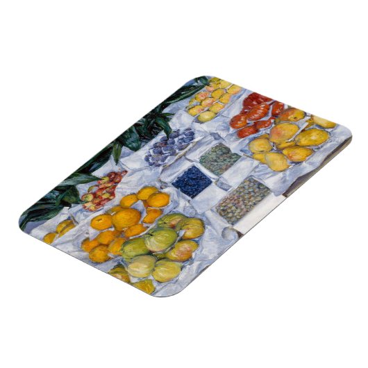 Gustave Caillebotte - Obst auf einem Stand dargest Magnet (Linke Seite)