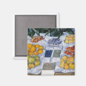 Gustave Caillebotte - Obst auf einem Stand dargest Magnet (Vorderseite/Rückseite)