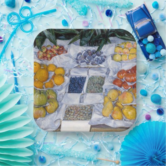 Gustave Caillebotte - Obst auf einem Stand dargest Pappteller (Party)