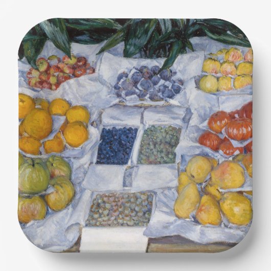 Gustave Caillebotte - Obst auf einem Stand dargest Pappteller (Vorderseite)