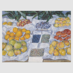 Gustave Caillebotte - Obst auf einem Stand dargest Seidenpapier
