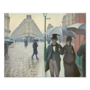 Gustave Caillebotte - Paris-Straße; Regnerischer Fotodruck