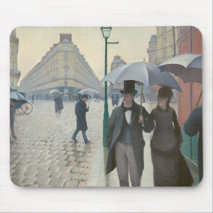 Gustave Caillebotte, "Paris Street; Rainy Day" マ Mousepad