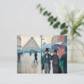 Gustave Caillebotte Paris Street Rainy Day Artwork Postkarte (Stehend Vorderseite)