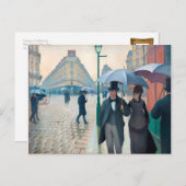 Gustave Caillebotte Paris Street Rainy Day Artwork Postkarte (Vorne/Hinten)