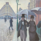 Gustave Caillebotte - Paris Street; Rainy Day Aufkleber (Vorderseite)
