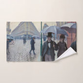 Gustave Caillebotte - Paris Street; Rainy Day Badhandtuch Set (Handtuch)
