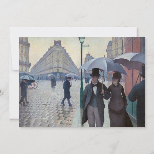 Gustave Caillebotte - Paris Street; Rainy Day Einladung (Vorderseite)