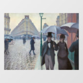 Gustave Caillebotte - Paris Street; Rainy Day Fensteraufkleber (Blatt)