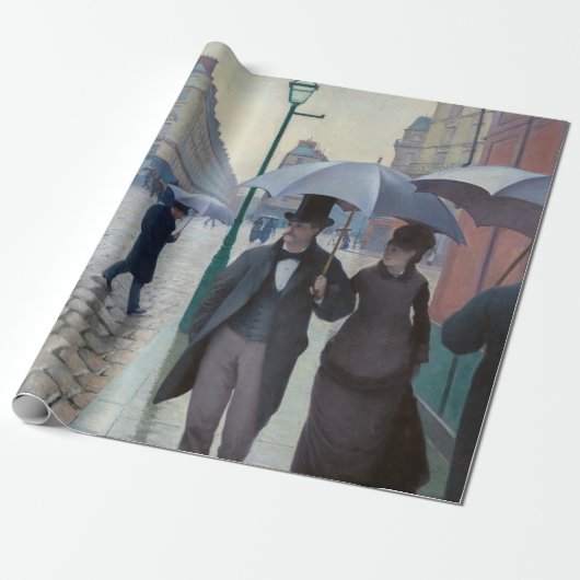 Gustave Caillebotte - Paris Street; Rainy Day Geschenkpapier (Ungerollt)