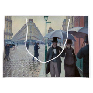 Gustave Caillebotte - Paris Street; Rainy Day Große Geschenktüte