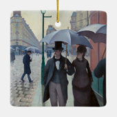 Gustave Caillebotte - Paris Street; Rainy Day Keramikornament (Rückseite)