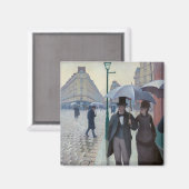 Gustave Caillebotte - Paris Street; Rainy Day Magnet (Vorderseite/Rückseite)