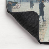 Gustave Caillebotte, "Paris Street; Rainy Day" Mousepad (Ecke)
