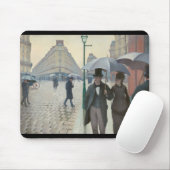 Gustave Caillebotte, "Paris Street; Rainy Day" Mousepad (Mit Mouse)