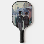 Gustave Caillebotte - Paris Street; Rainy Day Pickleball Schläger (Rückseite)