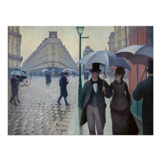 Gustave Caillebotte - Paris Street; Rainy Day Poster (Vorderseite)