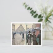 Gustave Caillebotte, Paris Street; Rainy Day Postkarte (Stehend Vorderseite)