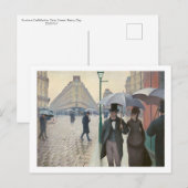 Gustave Caillebotte, Paris Street; Rainy Day Postkarte (Vorne/Hinten)