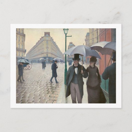 Gustave Caillebotte, Paris Street; Rainy Day Postkarte (Vorderseite)