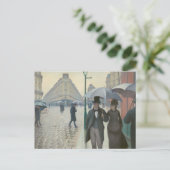 Gustave Caillebotte - Paris Street; Rainy Day Postkarte (Stehend Vorderseite)