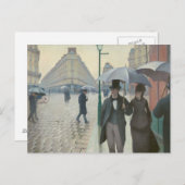 Gustave Caillebotte - Paris Street; Rainy Day Postkarte (Vorne/Hinten)