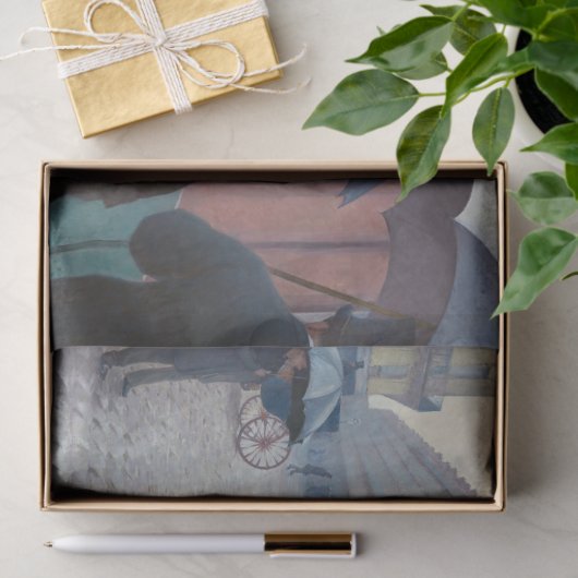 Gustave Caillebotte - Paris Street; Rainy Day Seidenpapier (Geschenk)