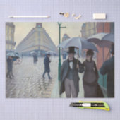 Gustave Caillebotte - Paris Street; Rainy Day Seidenpapier (Handwerk)