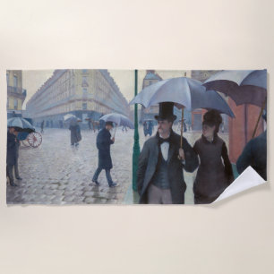 Gustave Caillebotte - Paris Street; Rainy Day Strandtuch