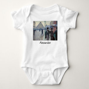 Gustave Caillebotte - Pariser Straße; Regentag Baby Strampler
