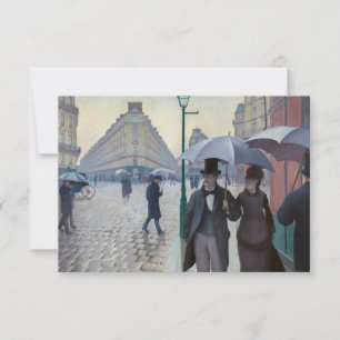 Gustave Caillebotte - Pariser Straße; Regentag Dankeskarte