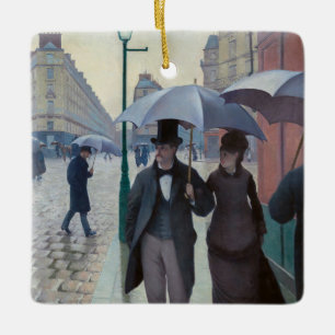 Gustave Caillebotte - Pariser Straße; Regentag Keramikornament
