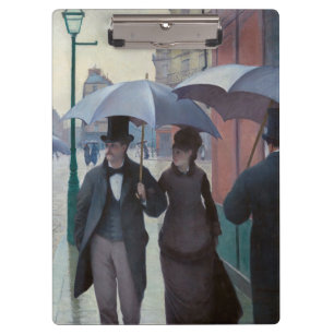 Gustave Caillebotte - Pariser Straße; Regentag Klemmbrett