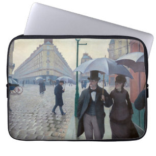 Gustave Caillebotte - Pariser Straße; Regentag Laptopschutzhülle