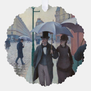 Gustave Caillebotte - Pariser Straße; Regentag Ornament Karte