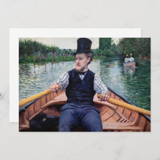 Gustave Caillebotte - Party für Boote Dankeskarte (Vorne/Hinten)