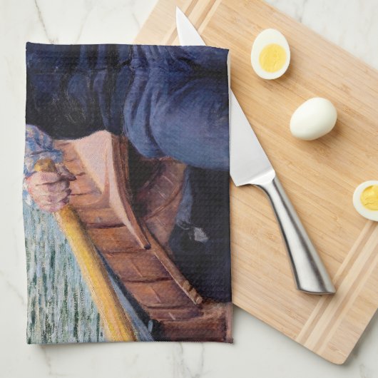 Gustave Caillebotte - Party für Boote Geschirrtuch (Viertel Falte)