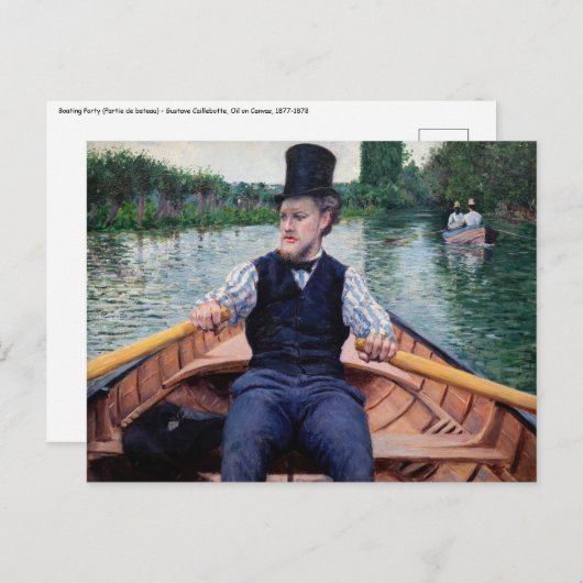 Gustave Caillebotte - Party für Boote Postkarte (Vorne/Hinten)