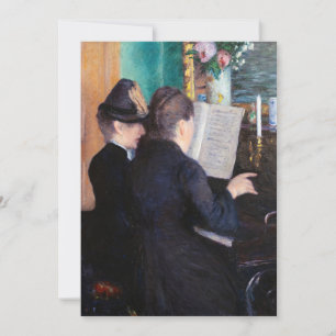 Gustave Caillebotte - Piano-Lektion Dankeskarte