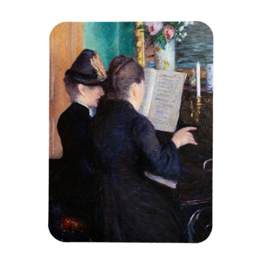 Gustave Caillebotte - Piano-Lektion Magnet (Vertikal)