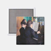 Gustave Caillebotte - Piano-Lektion Magnet (Vorderseite/Rückseite)