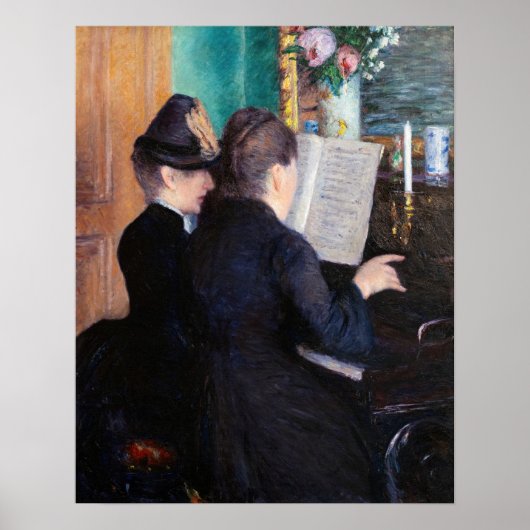 Gustave Caillebotte - Piano-Lektion Poster (Vorne)