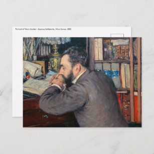 Gustave Caillebotte - Portrait von Henri Cordier Postkarte