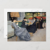 Gustave Caillebotte - Porträts im Grünen Postkarte (Vorne/Hinten)