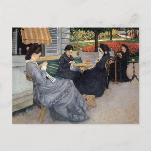 Gustave Caillebotte - Porträts im Grünen Postkarte (Vorderseite)
