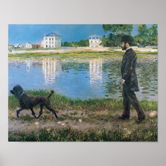 Gustave Caillebotte - Richard Gallo und Sein Hund Poster (Vorne)