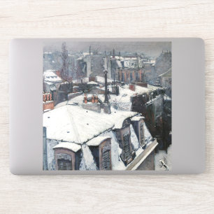 Gustave Caillebotte - Rooftops im Schnee Aufkleber