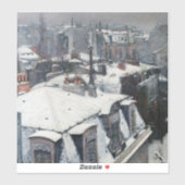 Gustave Caillebotte - Rooftops im Schnee Aufkleber (Blatt)