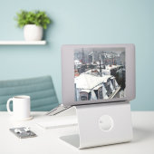 Gustave Caillebotte - Rooftops im Schnee Aufkleber (Laptop auf Schreibtisch)